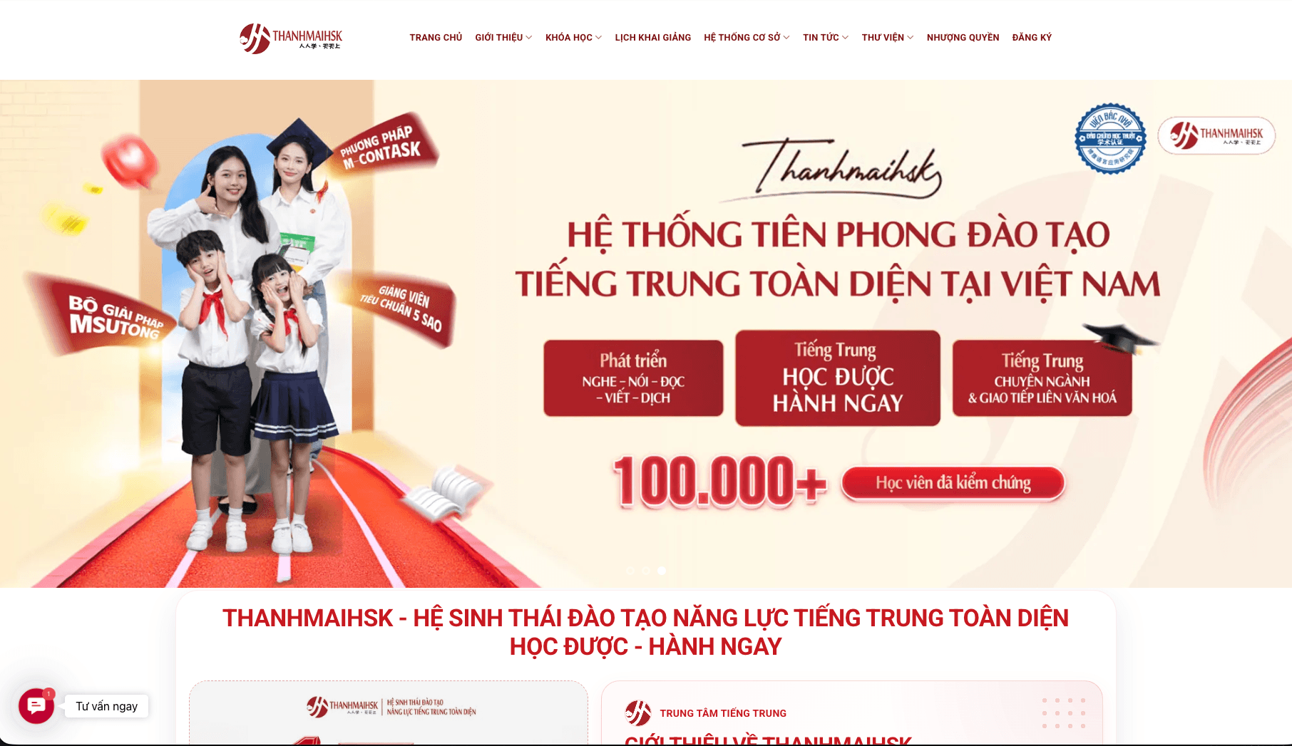 ThanhMaiHSK public education website in Vietnamese