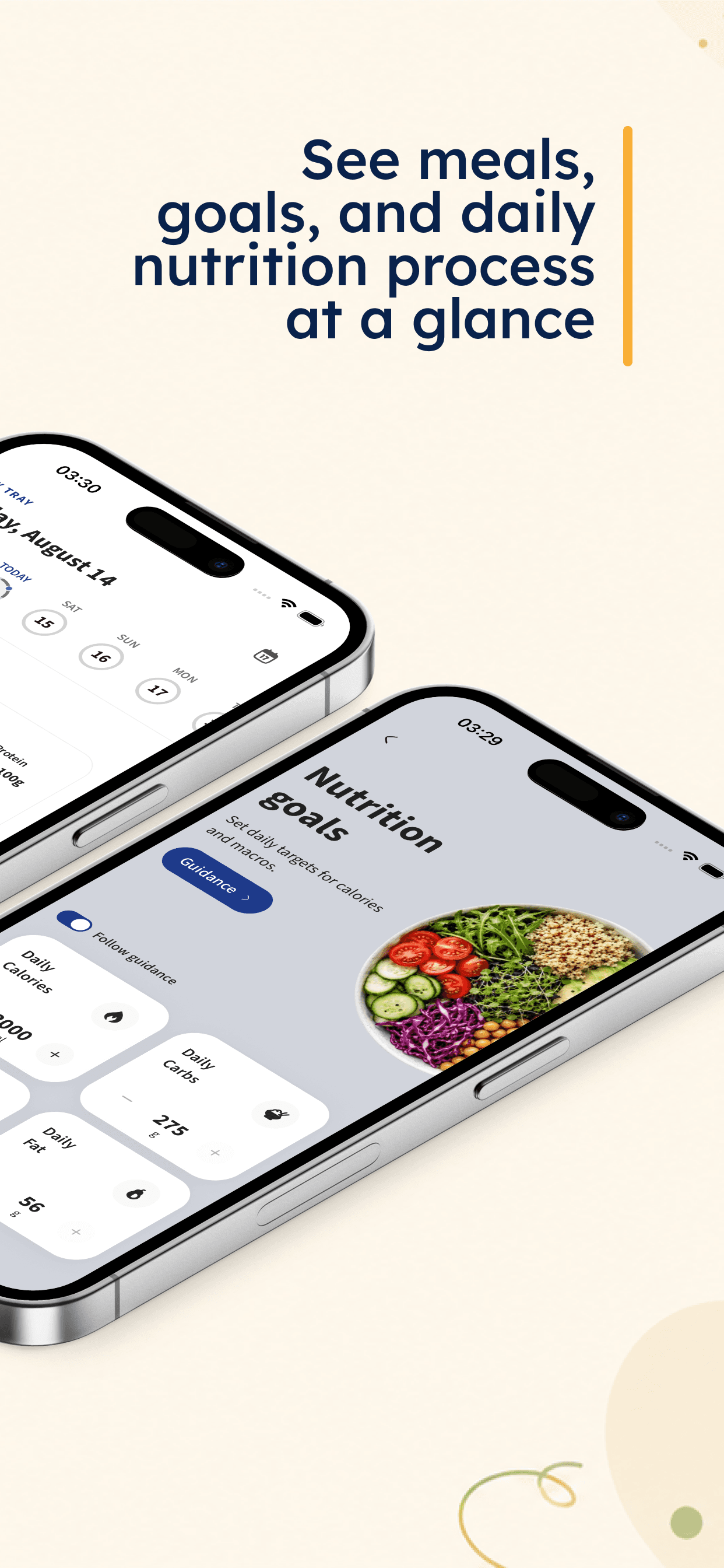 Dining Connect nutrition goal tracking