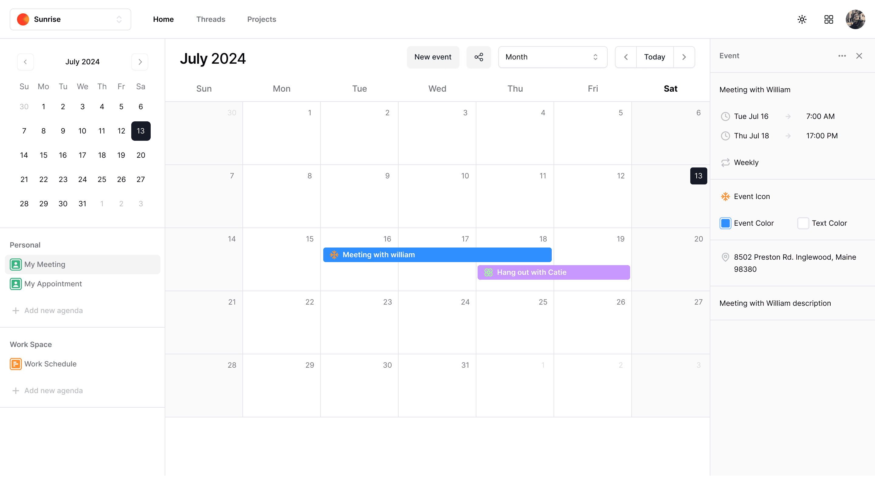 Stable shared calendar